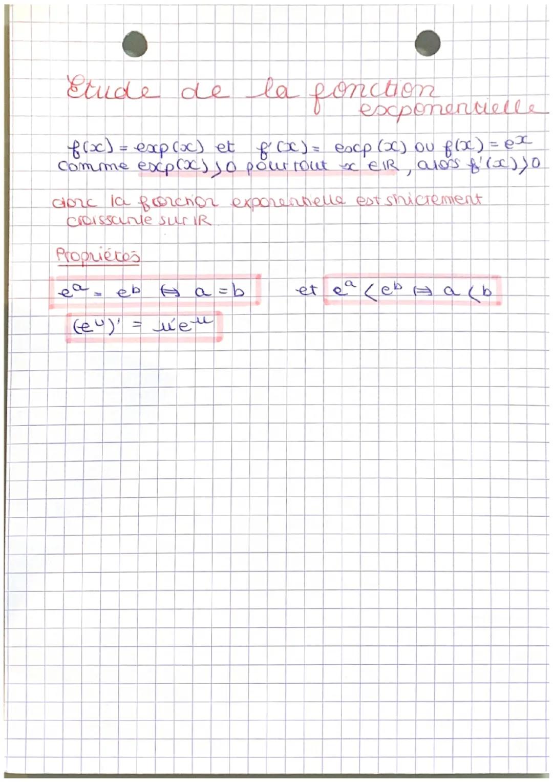•marks
CHAPITRE & LA FONCTION EXPONENTIELLE
Definition de la forcion
exponentielle
Il existe une unique forction & definie
et derivable
sur 
