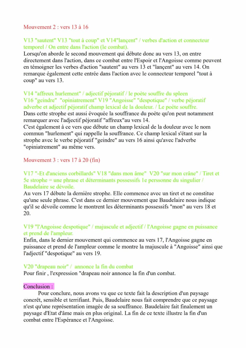 Lecture Analytique n°1 du BAC
"Spleen ", Les Fleurs du Mal de Baudelaire, 1857 et 1861. (p119)
Introduction :
1° L'oeuvre, son auteur et son