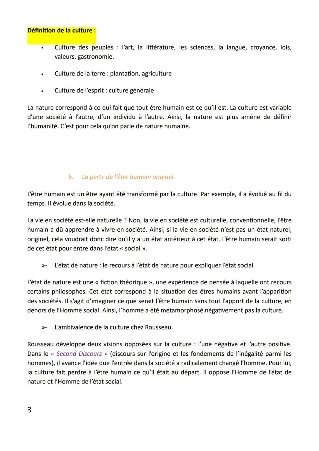 Leçon n°4 : La Nature.
Dimensions/perspectives étudiées : la connaissance : en quoi la raison (=faculté de connaître)
sépare l'homme de la n