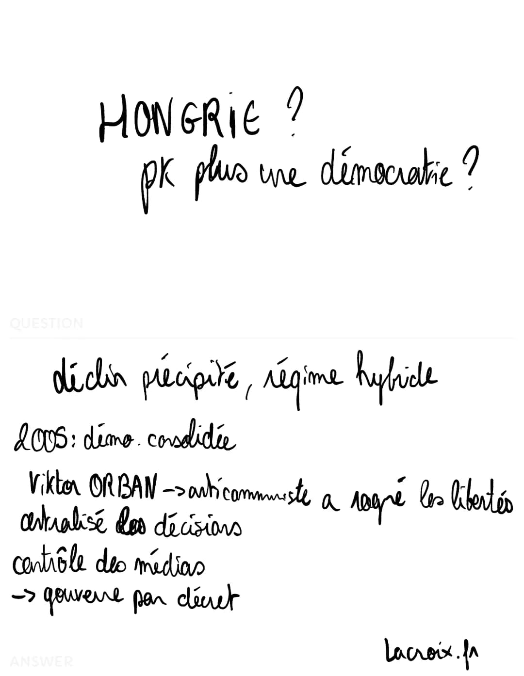 Avancées et reculs
de la démocratie
Introduction :
->2nd GM: progression de la démo.:
Europe/Amé.du N/Australie/Japon/Inde
Processus lent et