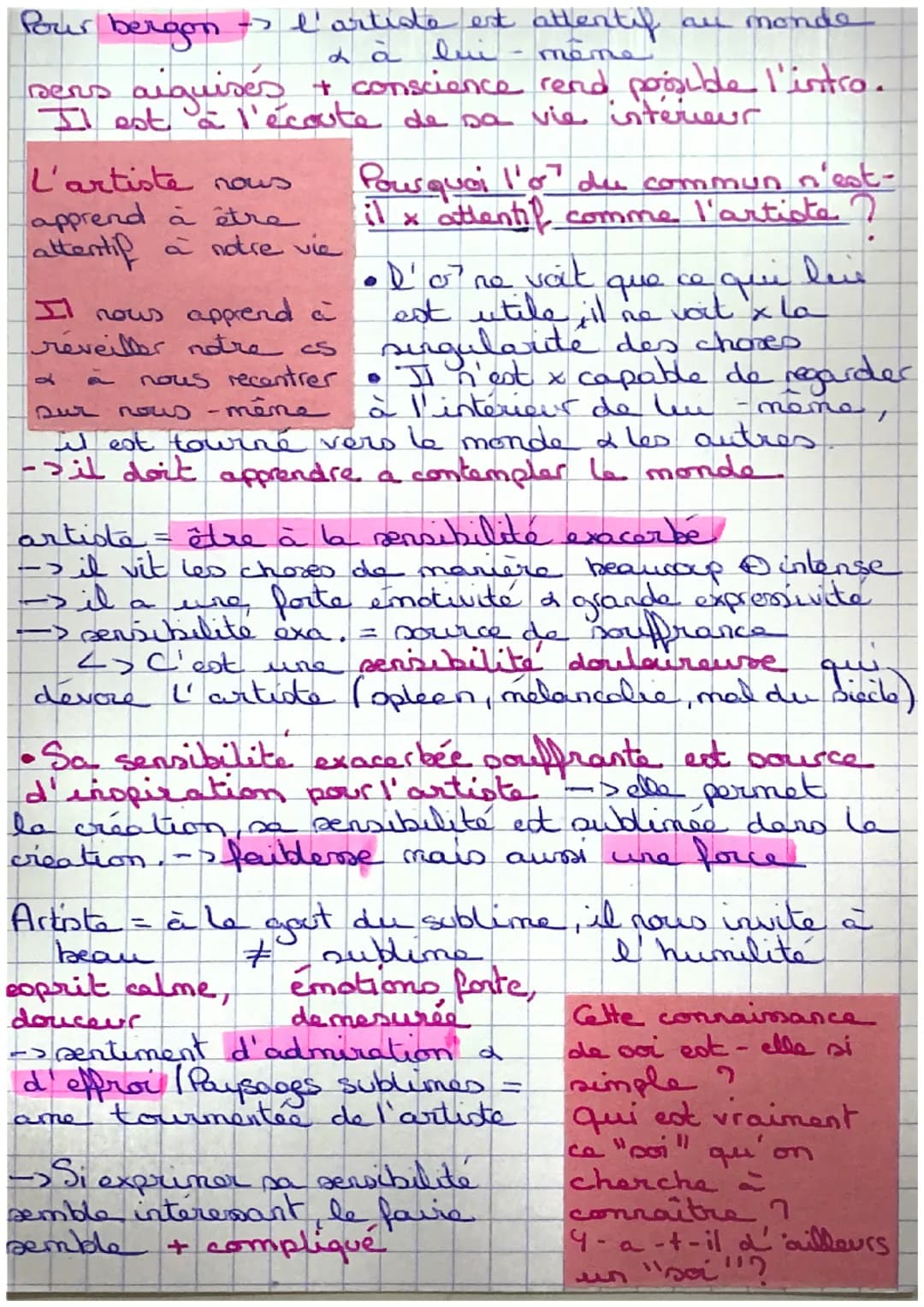 La recherche de soi
Leçon 1 -> Les expressions de la sensibilité
Socrate -> Se siècle ;"Connais - to
se toi-même
mut du romantisme
(18e - ig