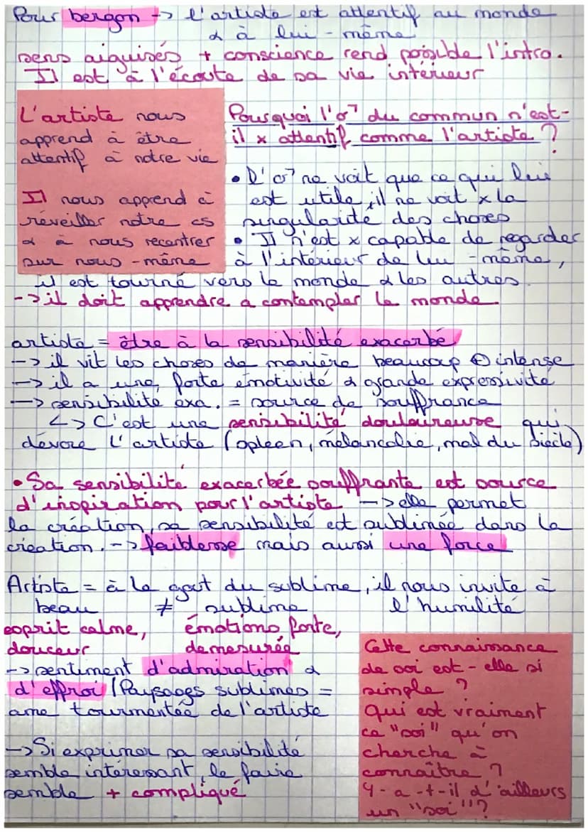 La recherche de soi
Leçon 1 -> Les expressions de la sensibilité
Socrate -> Se siècle ;"Connais - to
se toi-même
mut du romantisme
(18e - ig