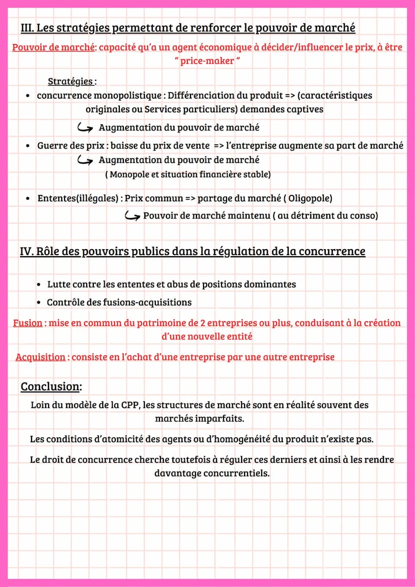 Chap. 2: Comment les marchés imparfaitement
concurrentiels fonctionnent-ils?
I. Les marchés concurrentiels existent-ils?
Ils reposent sur le