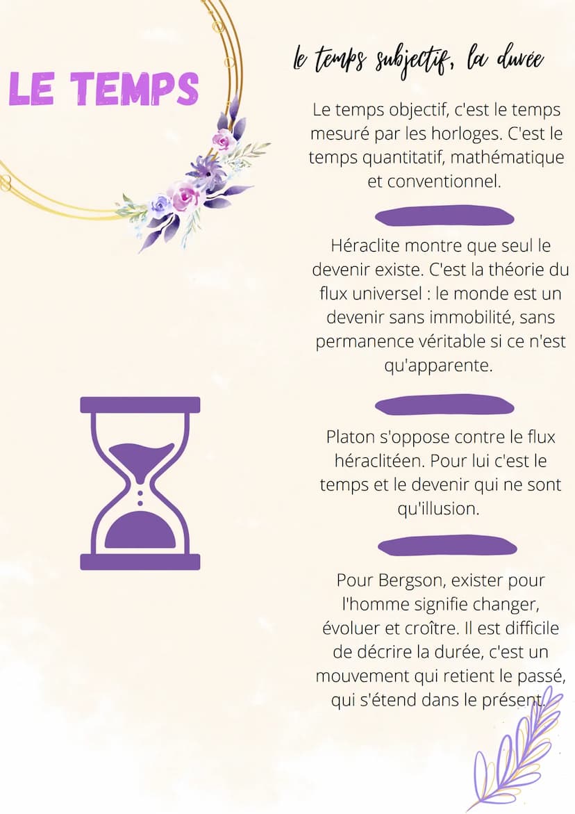 LE TEMPS
Pour Kant le temps et l'espace ne
sont pas la critique de la raison
pure mais seulement des
conditions, des formes, des
cadres qui 