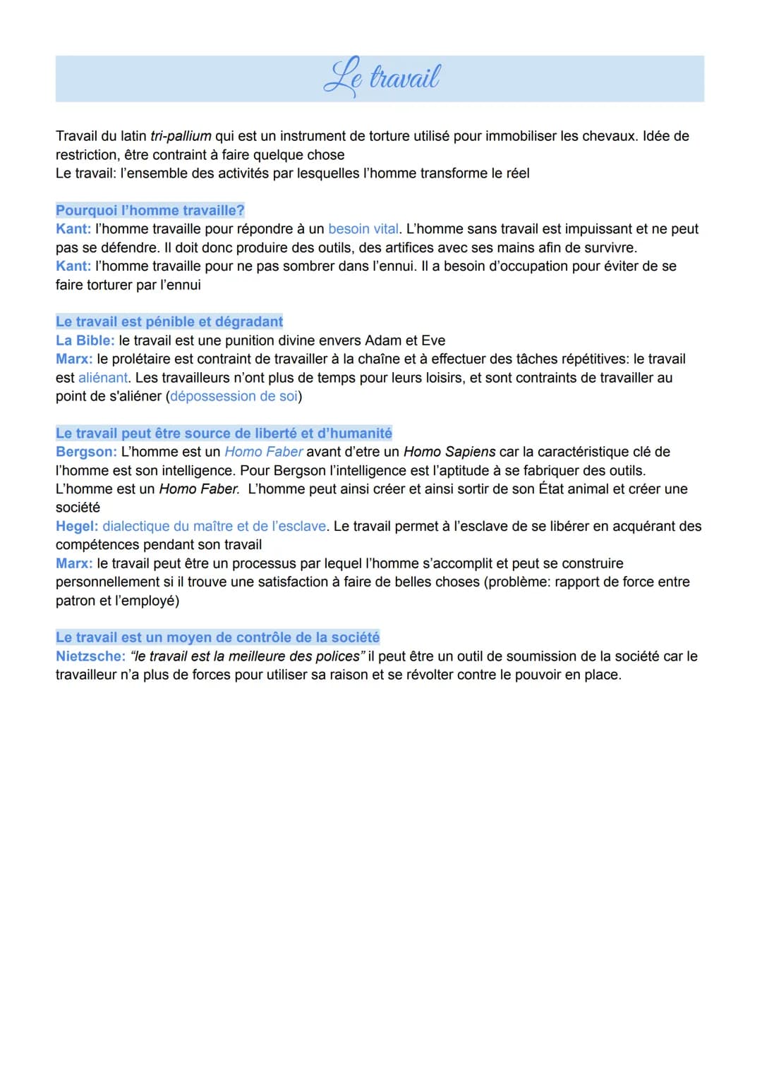 Le travail
Travail du latin tri-pallium qui est un instrument de torture utilisé pour immobiliser les chevaux. Idée de
restriction, être con