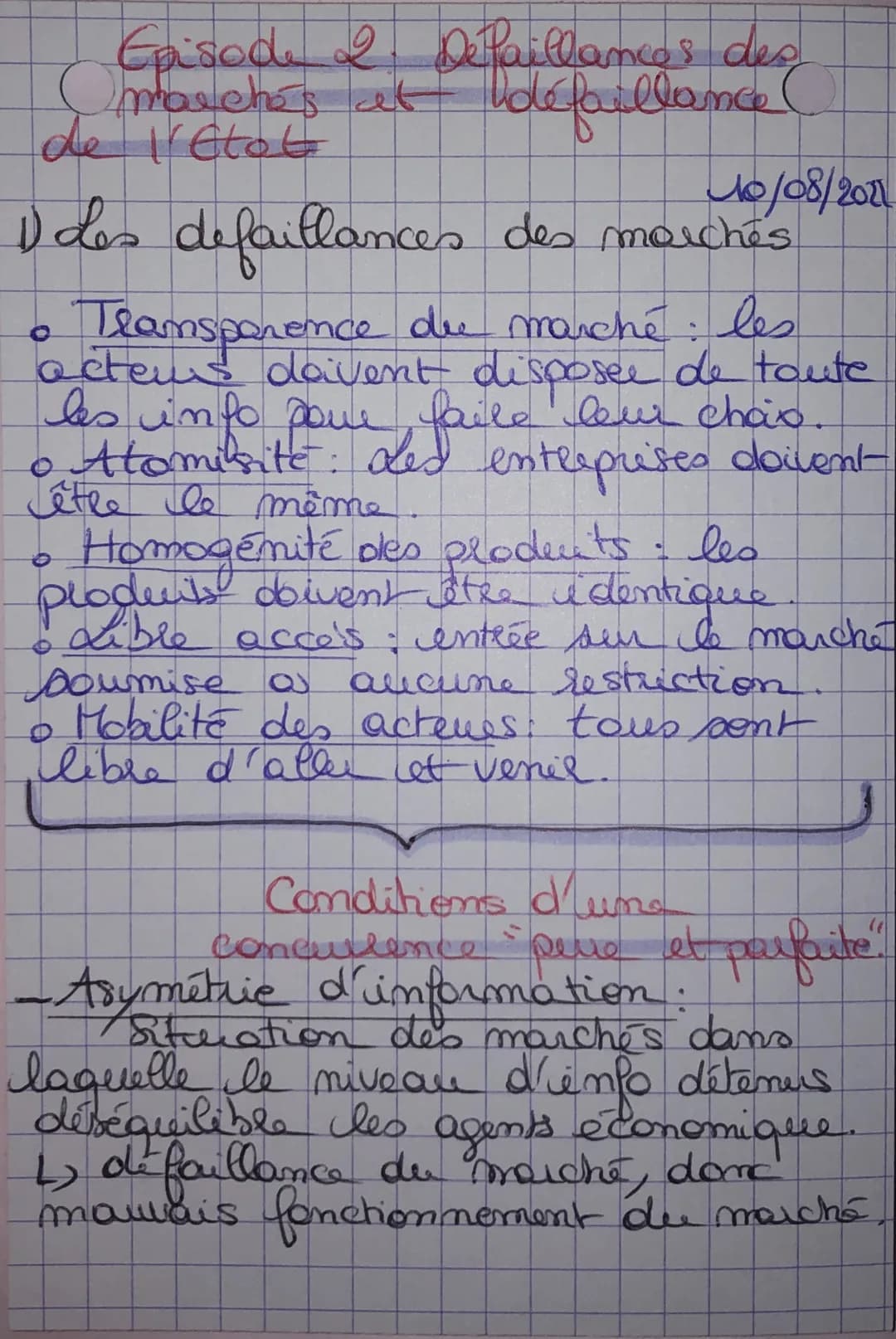 Episode 2 Défaillances des
marches at défaillance
de Velot
10/08/2011
1) des défaillances des marchés
Transparence du marché : les
acteus do