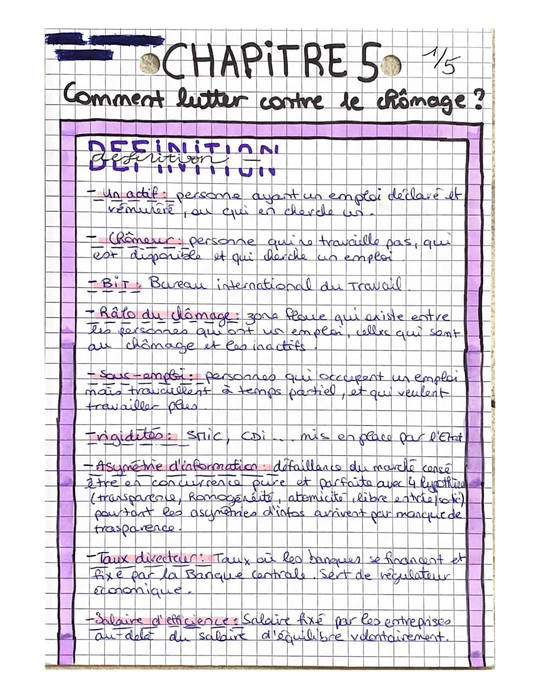 CHAPITRE 5 % 75
Comment lutter contre de chômage?
FriNiti
rition
HON
-un actif: persome ayant un emploi declare et
you qui en cherche des a
