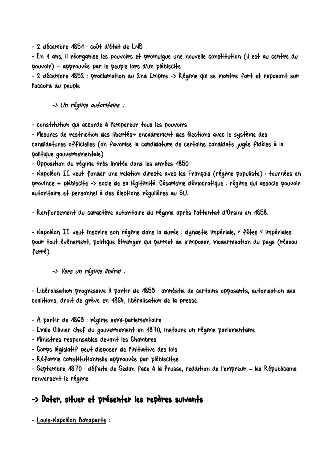 Chapitre 3 La difficile entrée dans l'age
démocratique
: la Deuxième République et le Second
Empire (1848-1870)
-> Définir et utiliser les m