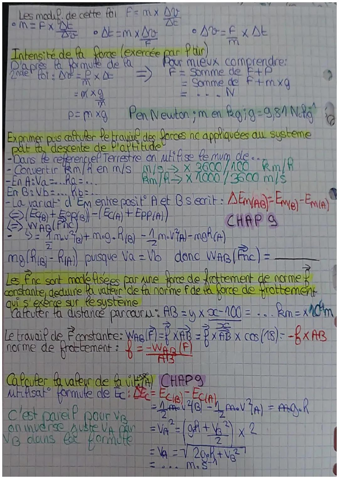 # mouvement d'un système..........

Calculer v/vecteur vitesse)
Vi = Mi Mith Viz vitesse en mos", MiMitn = distance en m;
• Etape:
$
\Delta 