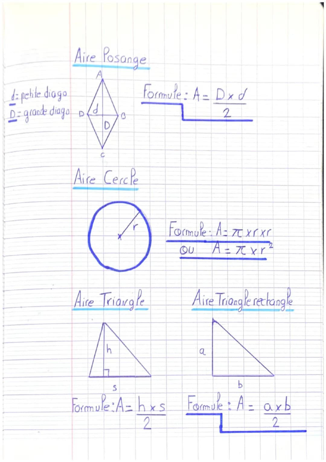 h = hauteur
3 = support de h.
Aire d'un rectangle
A
B
D
с
L
Aire d'un carré
A
B
Aire
D
U
O
C
A
J
16
5
P
C
U
Aire d'un Parallelogramme.
B
For