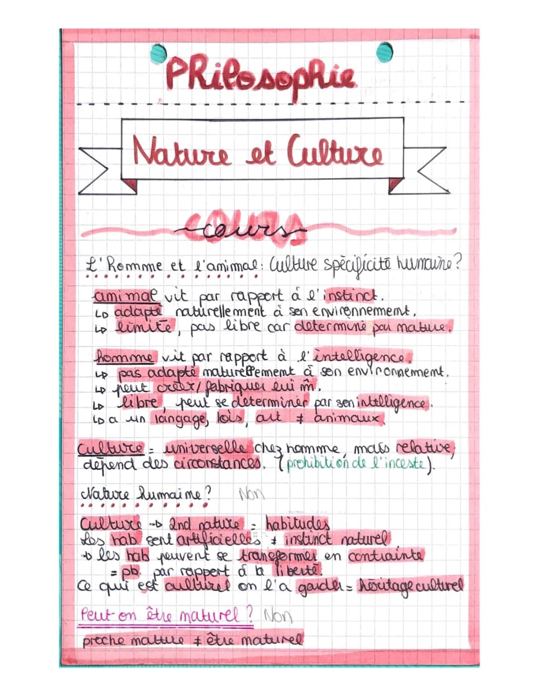 philosophie: définition chap nature et culture 