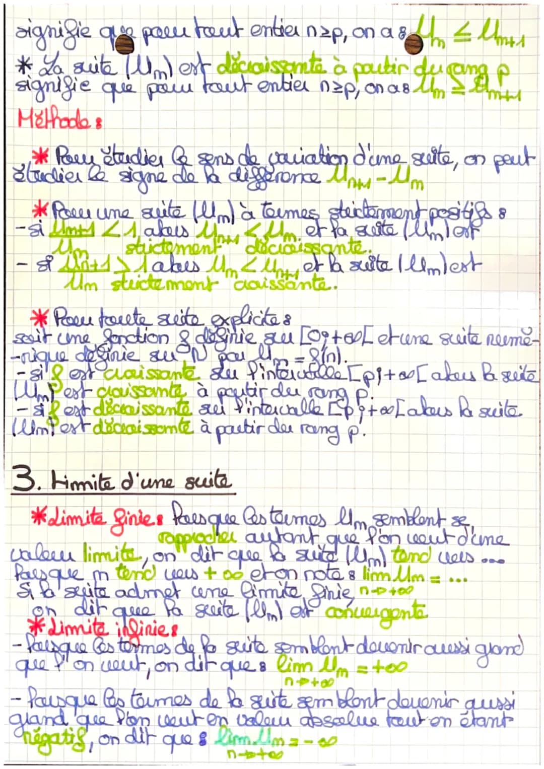 Maths
CHAPITRE1:
Suites Numériques-Coeus
A Definitions
* Une Suites une fonction définie suu lensemble des
seul une
My c'est-à-dire à partir