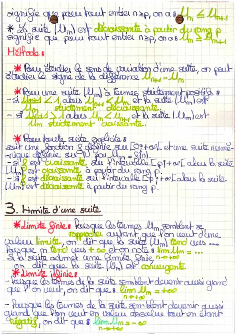 Maths
CHAPITRE1:
Suites Numériques-Coeus
A Definitions
* Une Suites une fonction définie suu lensemble des
seul une
My c'est-à-dire à partir