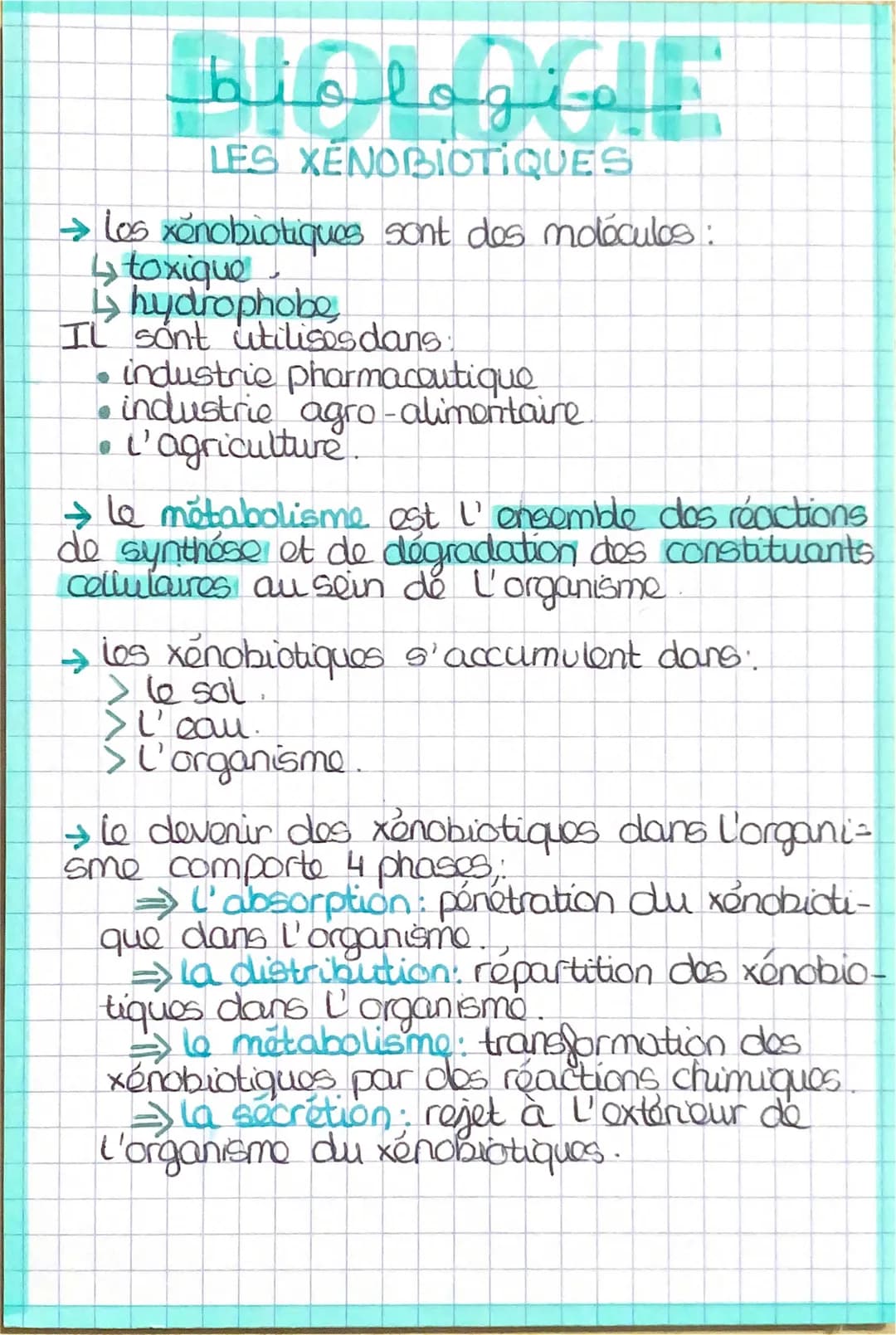 "منهملمنط
LES XENOBIOTIQUES
→ Los xenobiotiques sont des moléculos:
↳ toxique
4 hydrophobe
IL
sont utilisés dans
• industrie pharmaceutique
