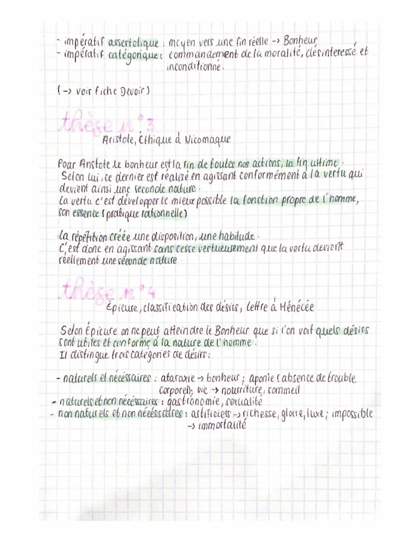 Le Bonheur
3 définitions possibles
✓
état durable de
satisfaction de tous
les désirs
theseng
↓
état durable de
satisfaction de
tous les beso