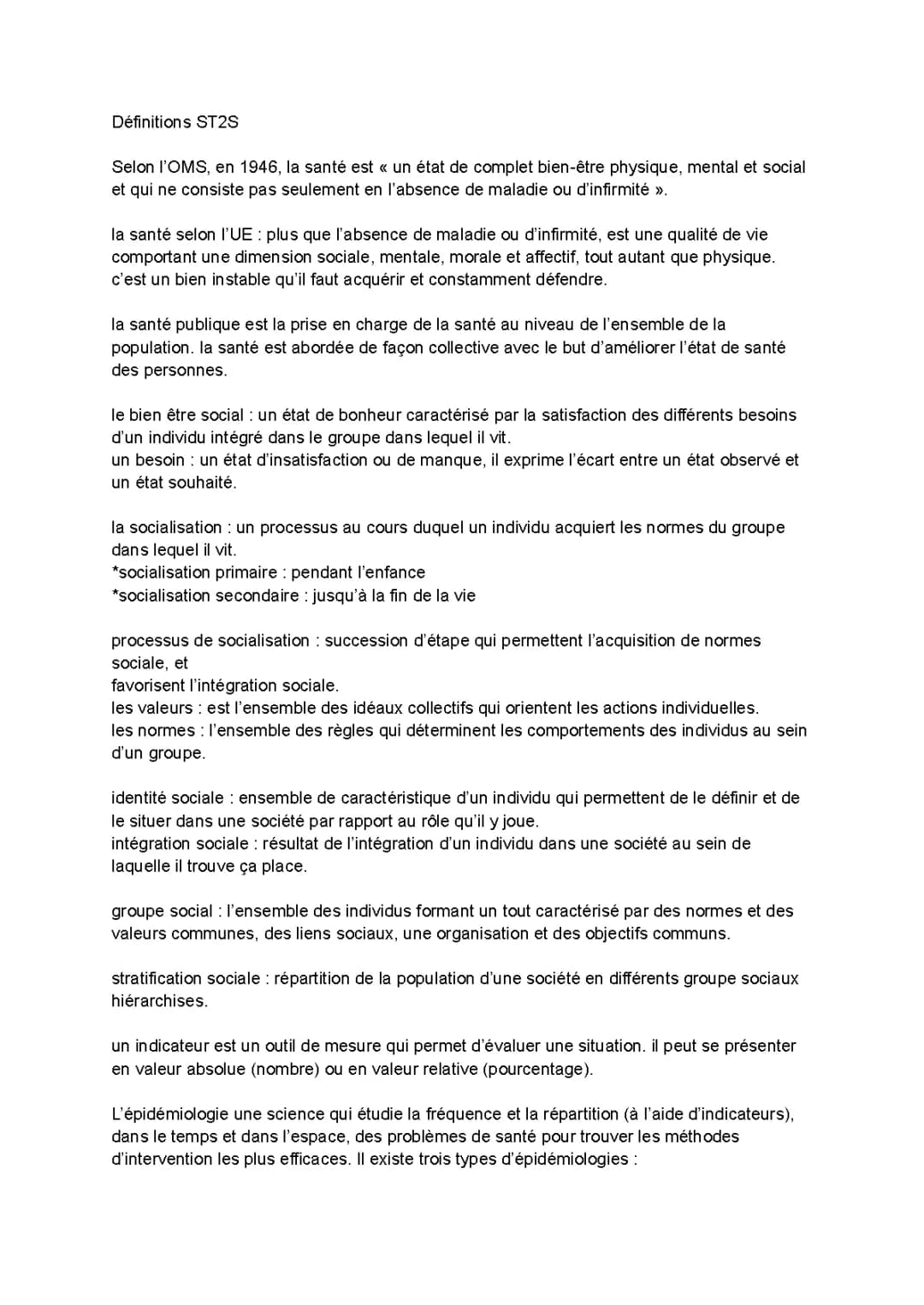 Cours ST2S Première PDF et Programme Terminale ST2S pdf