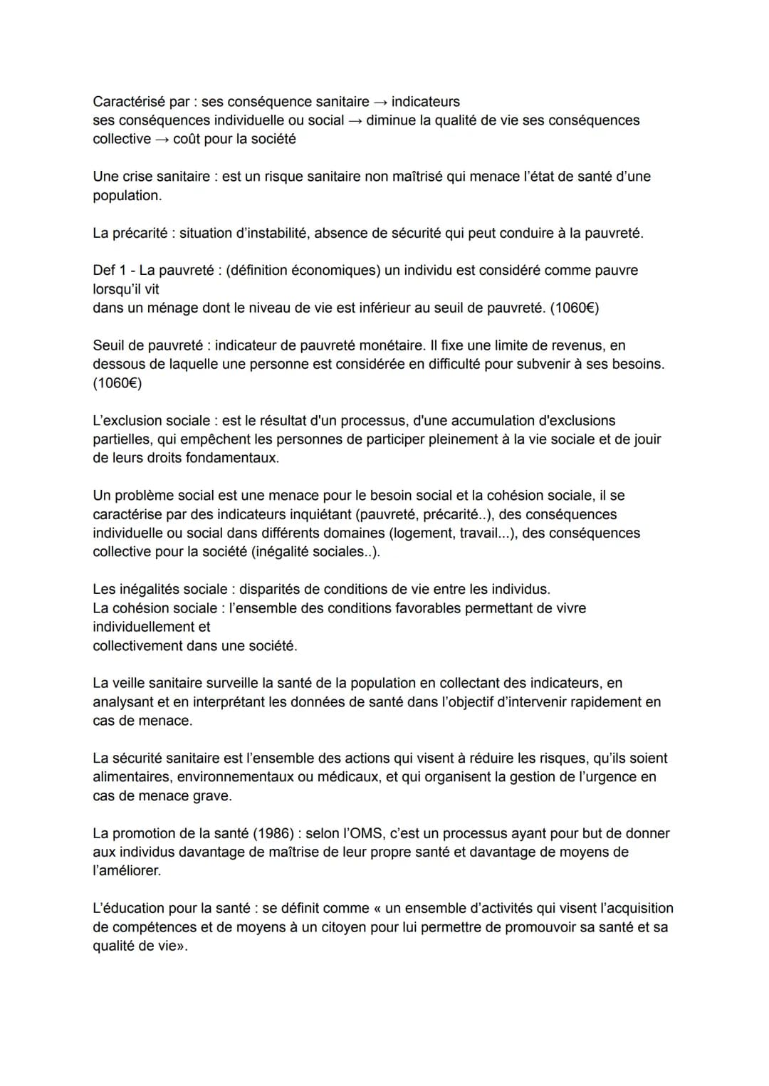 Définitions ST2S
Selon l'OMS, en 1946, la santé est « un état de complet bien-être physique, mental et social
et qui ne consiste pas seuleme