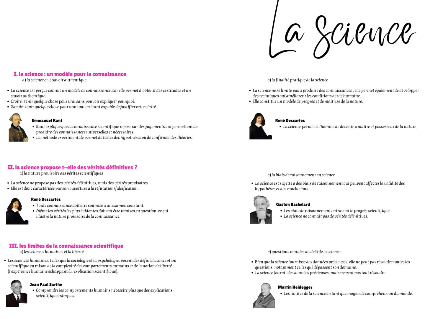 La Science
I. la science: un modèle pour la connaissance
a) la science et le savoir authentique
• La science est perçue comme un modèle de c