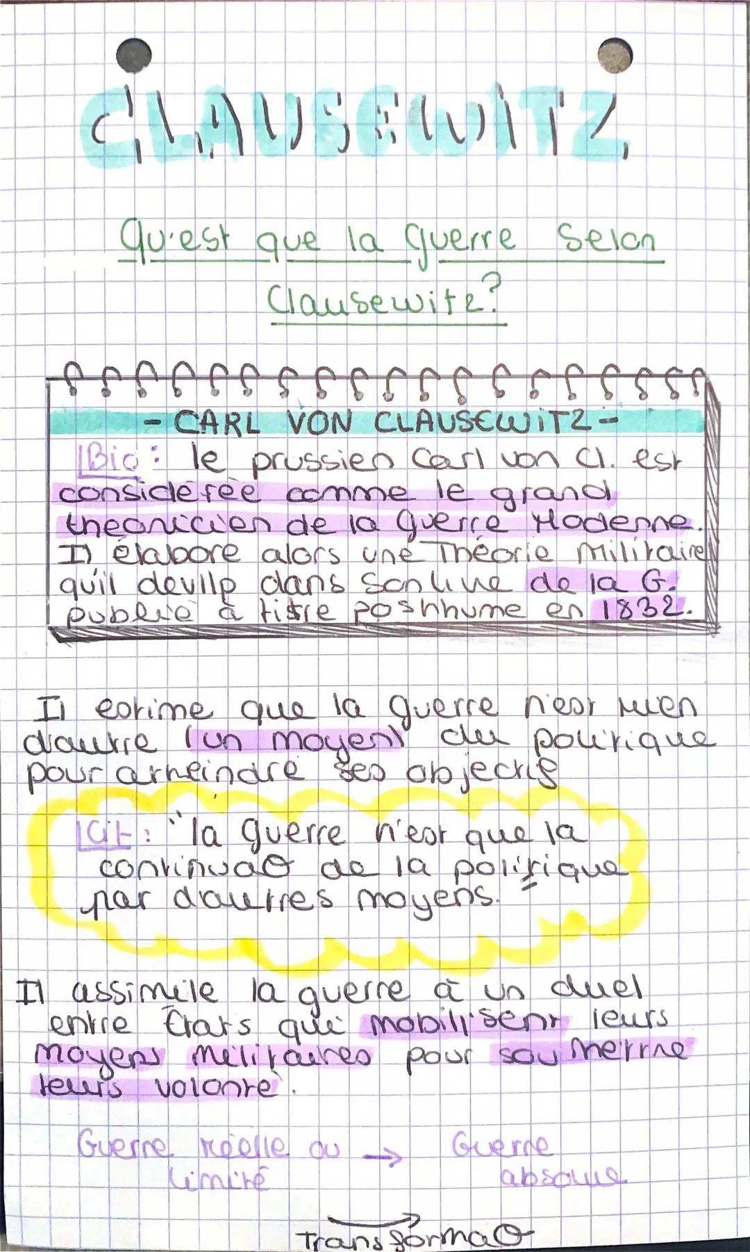 La Guerre Moderne selon Clausewitz : Théorie et Définition