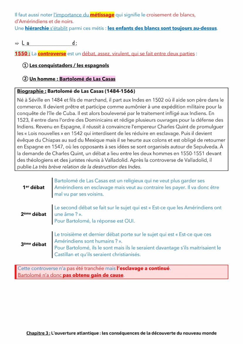 Chapitre 3: L'ouverture atlantique: les conséquences de la découverte du
nouveau monde
À partir du XVème siècle, les européens poussent touj