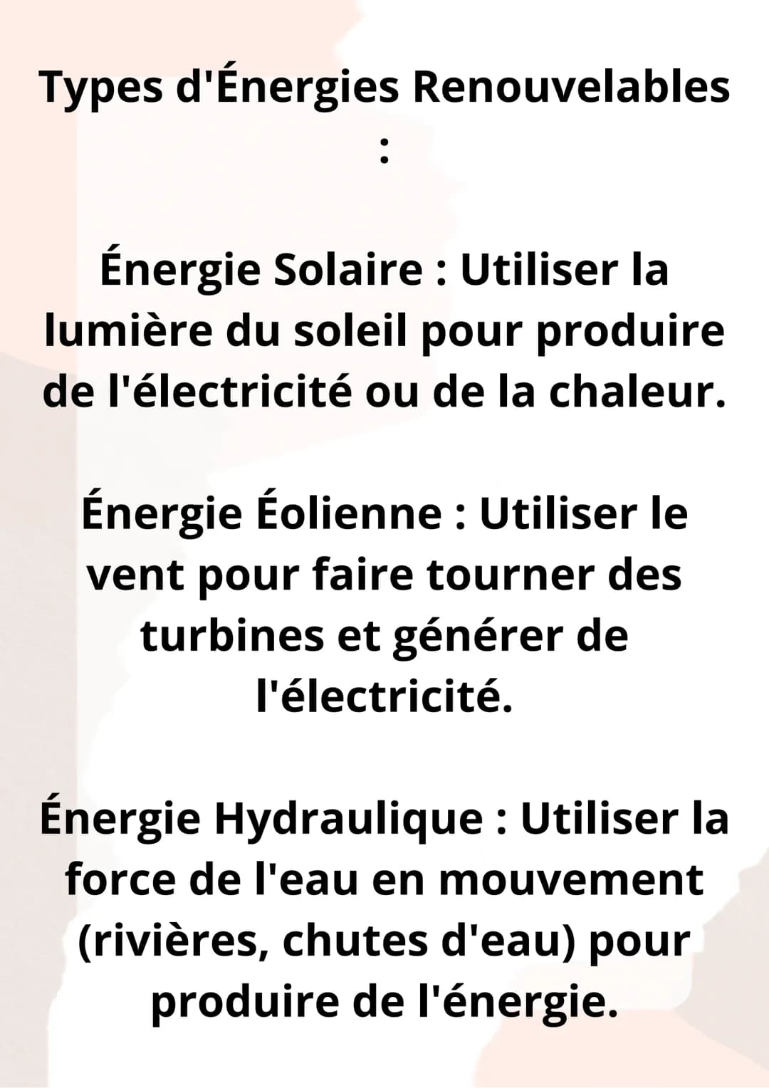 l'Énergie
Renouvelable Qu'est-ce que l'Énergie
Renouvelable ?
Les énergies renouvelables
sont des sources d'énergie
qui ne s'épuisent pas av