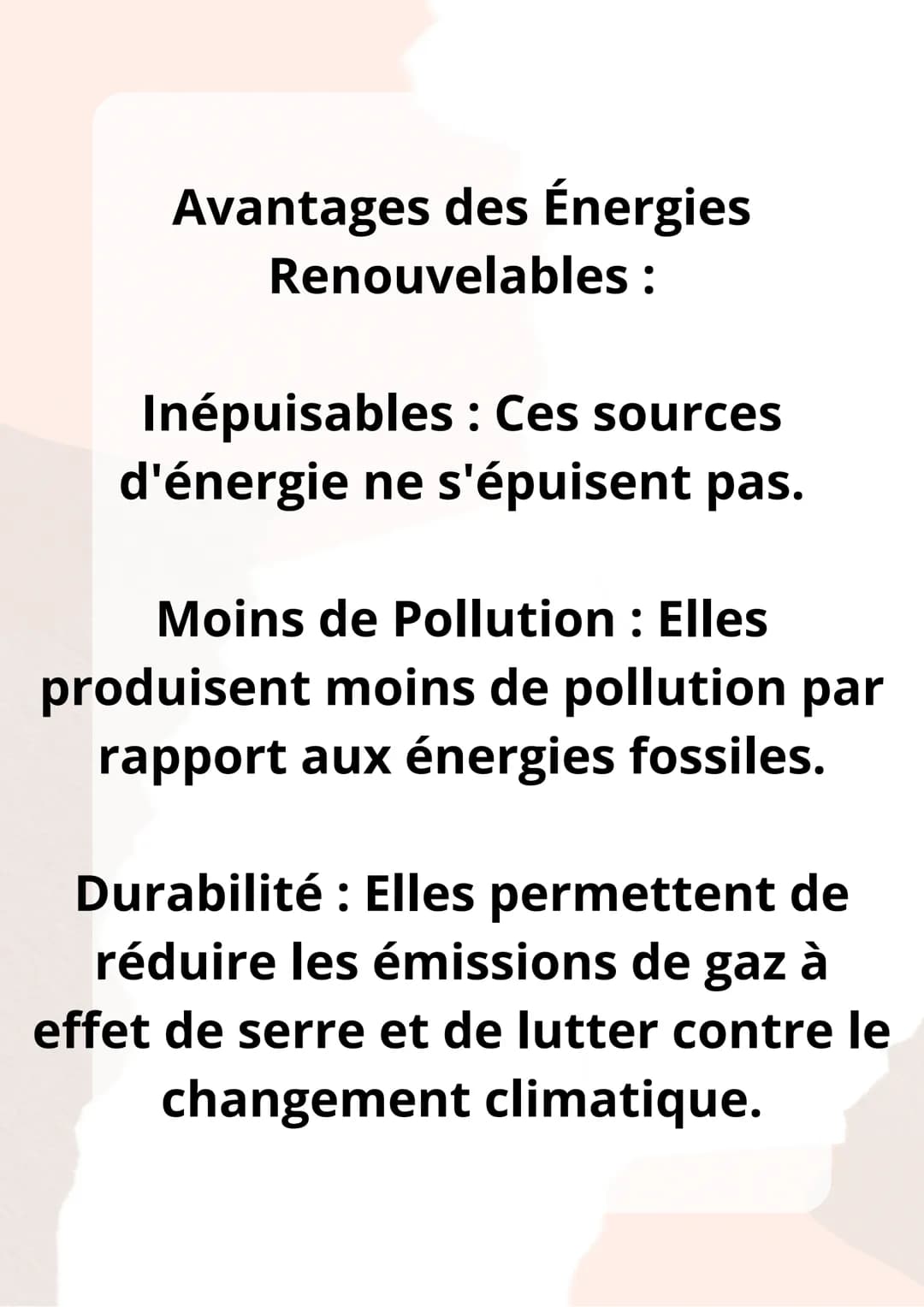 l'Énergie
Renouvelable Qu'est-ce que l'Énergie
Renouvelable ?
Les énergies renouvelables
sont des sources d'énergie
qui ne s'épuisent pas av