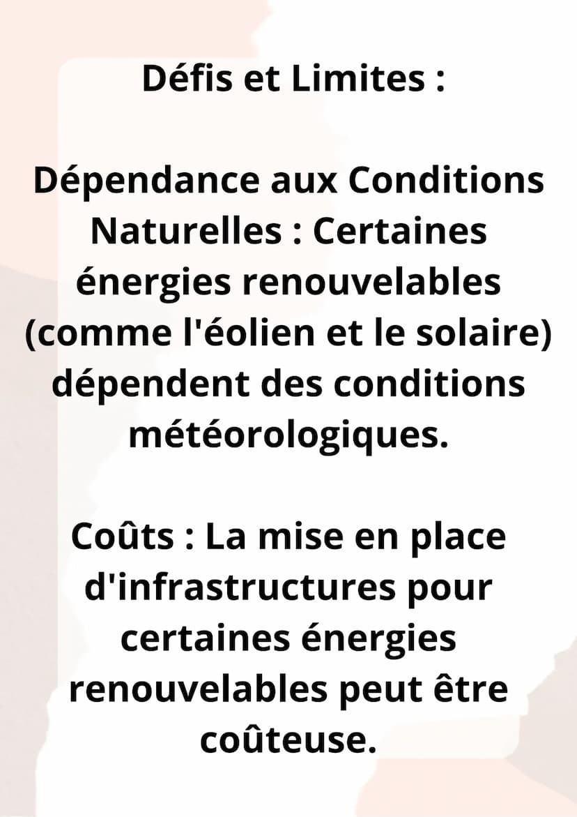 l'Énergie
Renouvelable Qu'est-ce que l'Énergie
Renouvelable ?
Les énergies renouvelables
sont des sources d'énergie
qui ne s'épuisent pas av