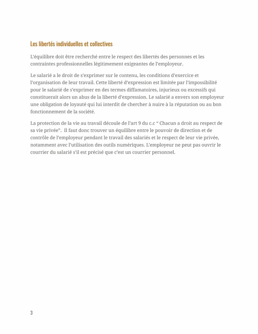 Comment le droit encadre-t-il le
travail salarié?
Le contrat de travail
La relation de travail d'un salarié se caractérise par l'existence d