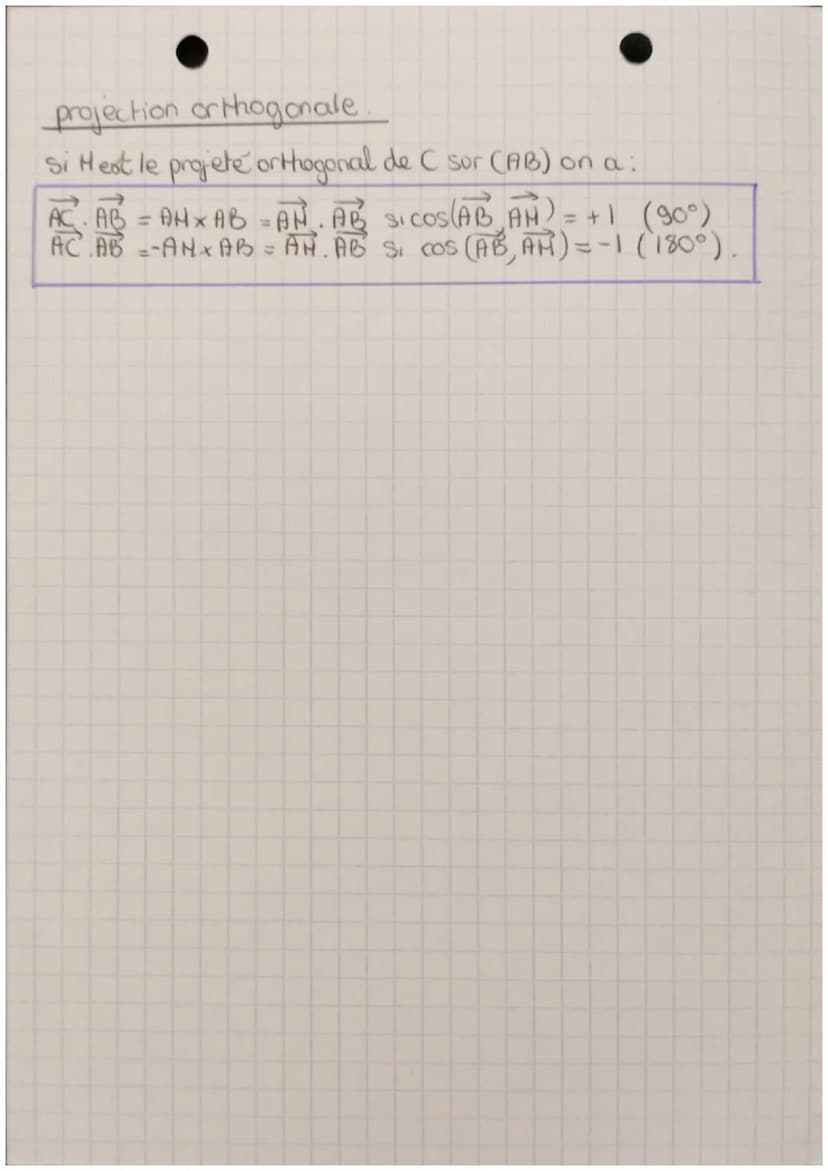 •maths
Le produit scalaire
Soit AB et AC deux vecteurs.
On appelle produit scalaire
de AB par AC, noté AB. AC
le nombre réel define par:
AB.