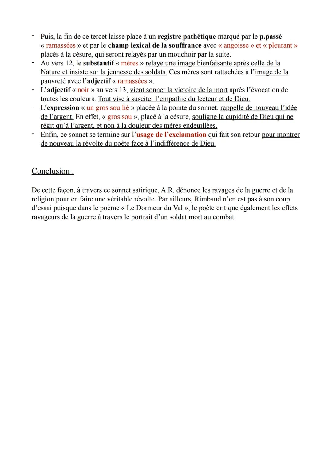 Introduction:
Texte 1 « Le Mal », Arthur Rimbaud, 1870
En juillet 1870, l'Empire français déclare la guerre au Royaume de Prusse. NIII engag