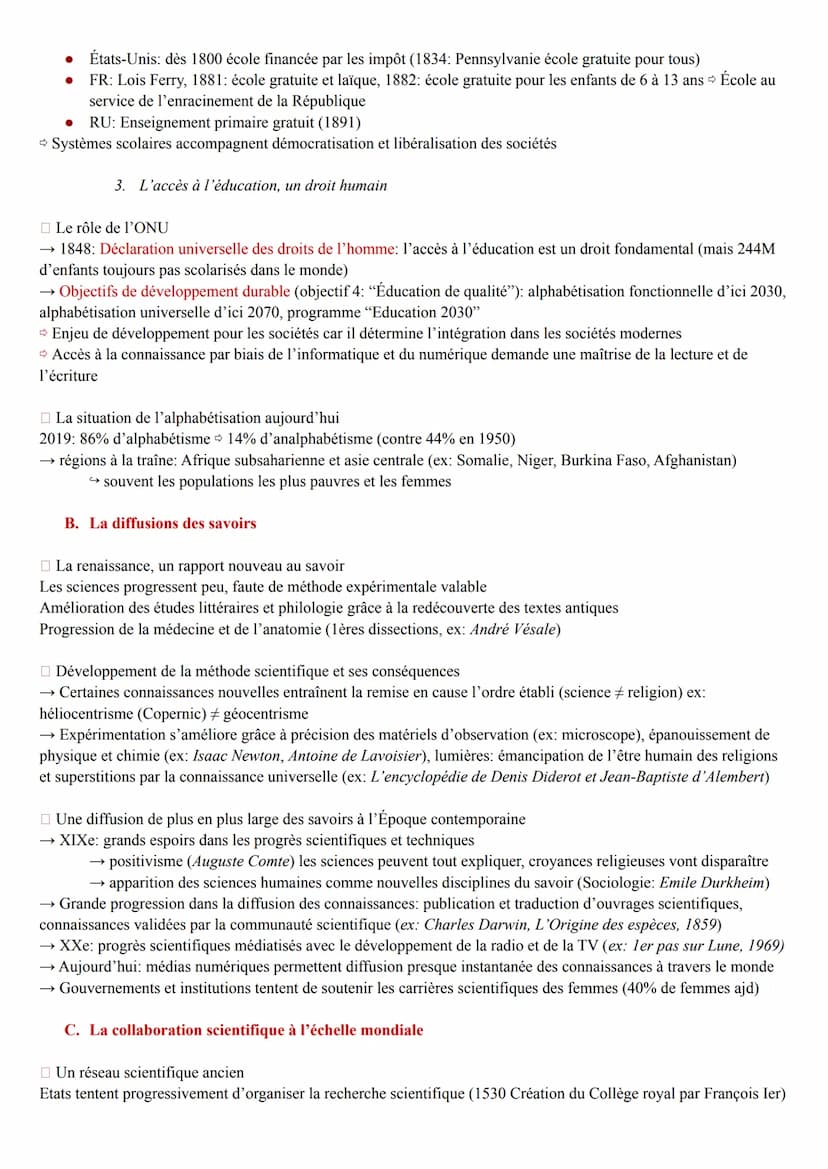 Theme 6: Lenjeu de la connaissance
I. Introduction
A. Vers une société de la connaissance
La connaissance désigne le processus mental de tra