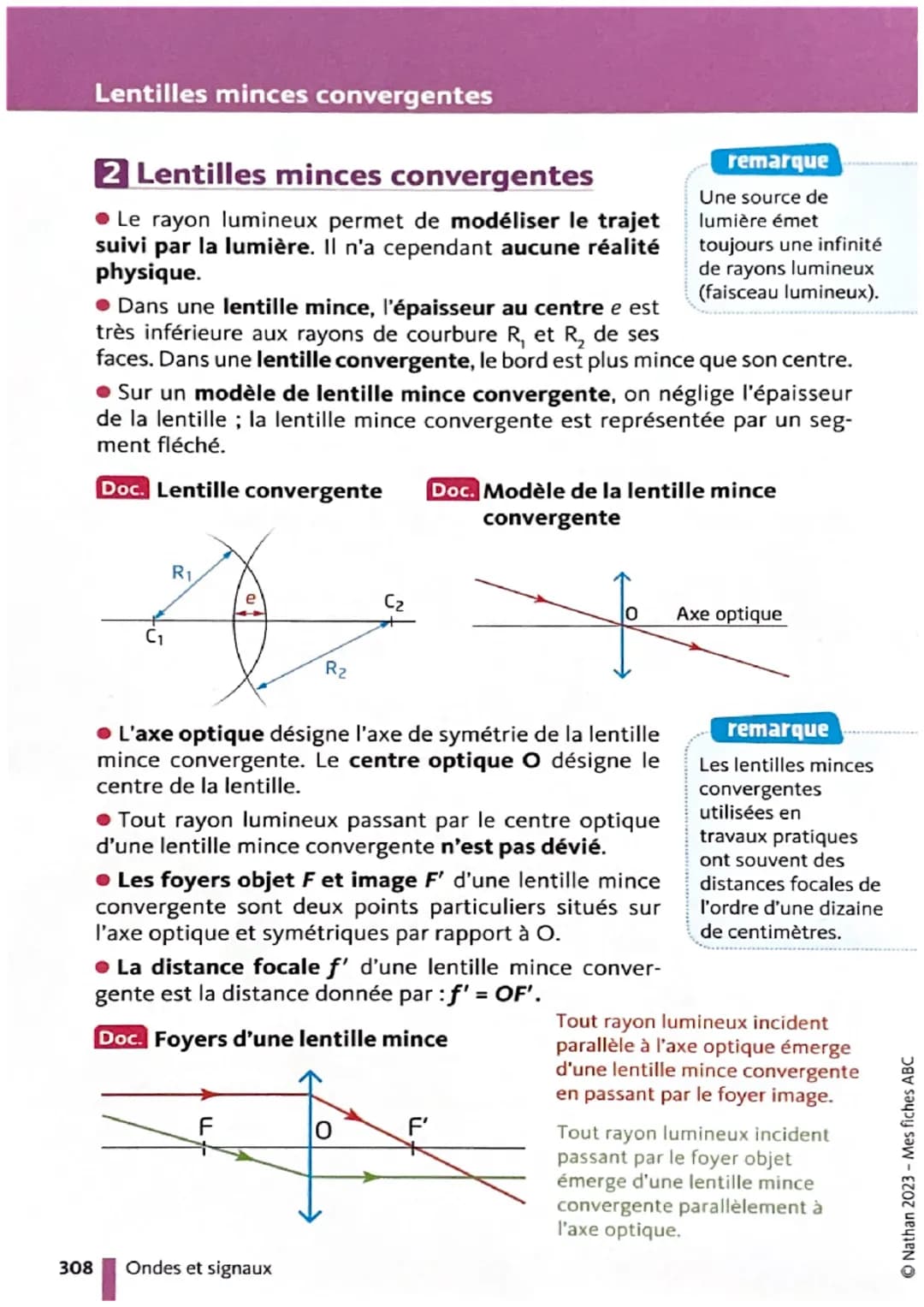 Émission et propagation
de la lumière
Lue Relue Acquise
126
Comment la lumière se propage-t-elle dans les différents milieux
matériels ?
1 É