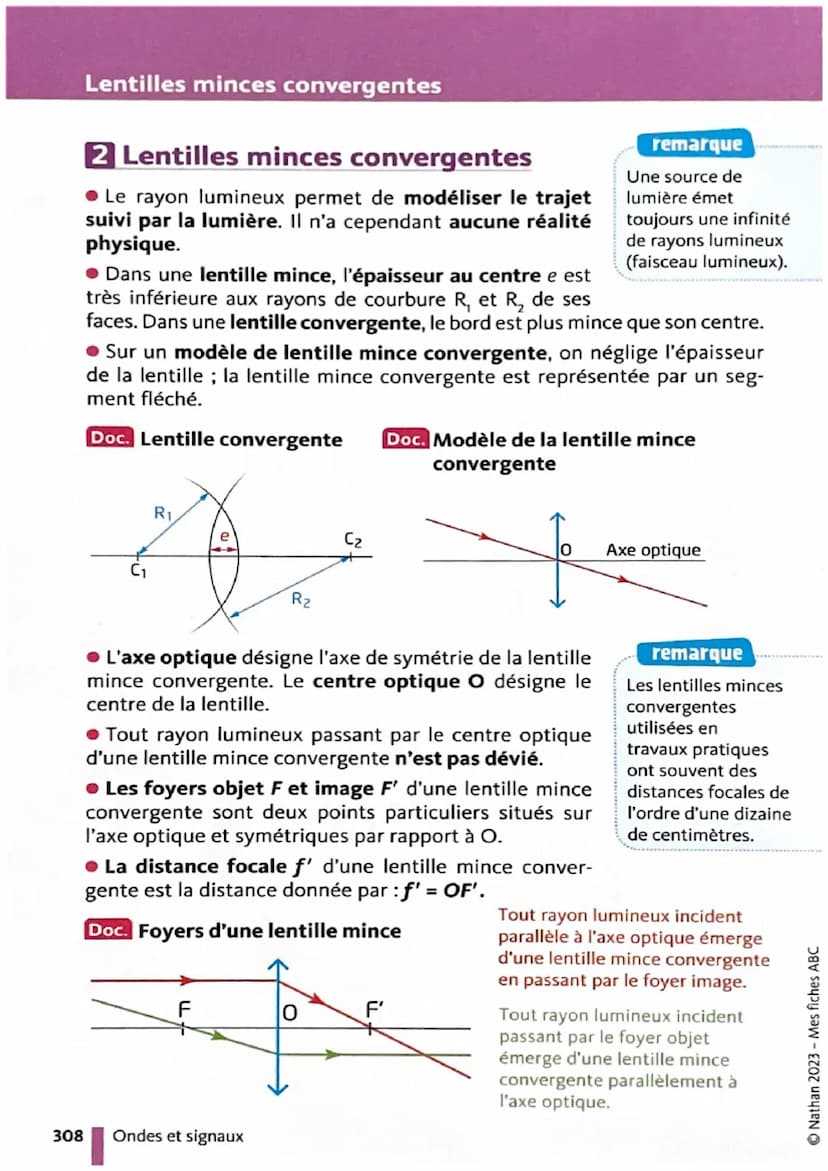 Émission et propagation
de la lumière
Lue Relue Acquise
126
Comment la lumière se propage-t-elle dans les différents milieux
matériels ?
1 É