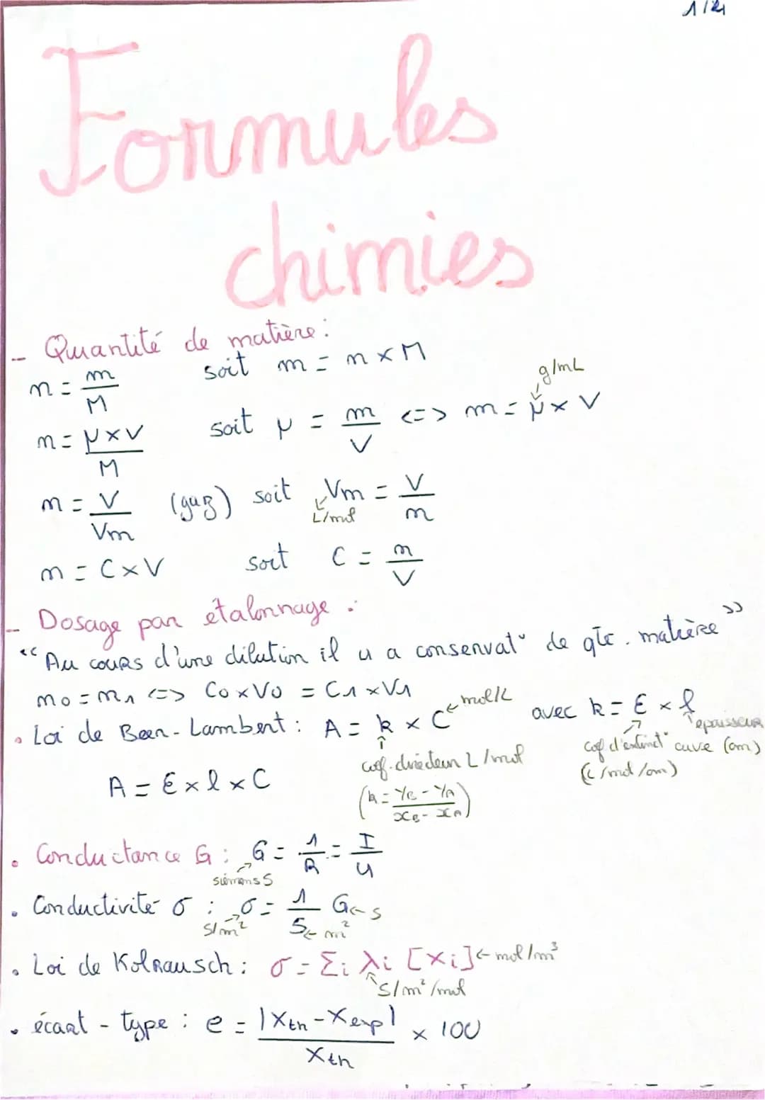 Forumules chimies