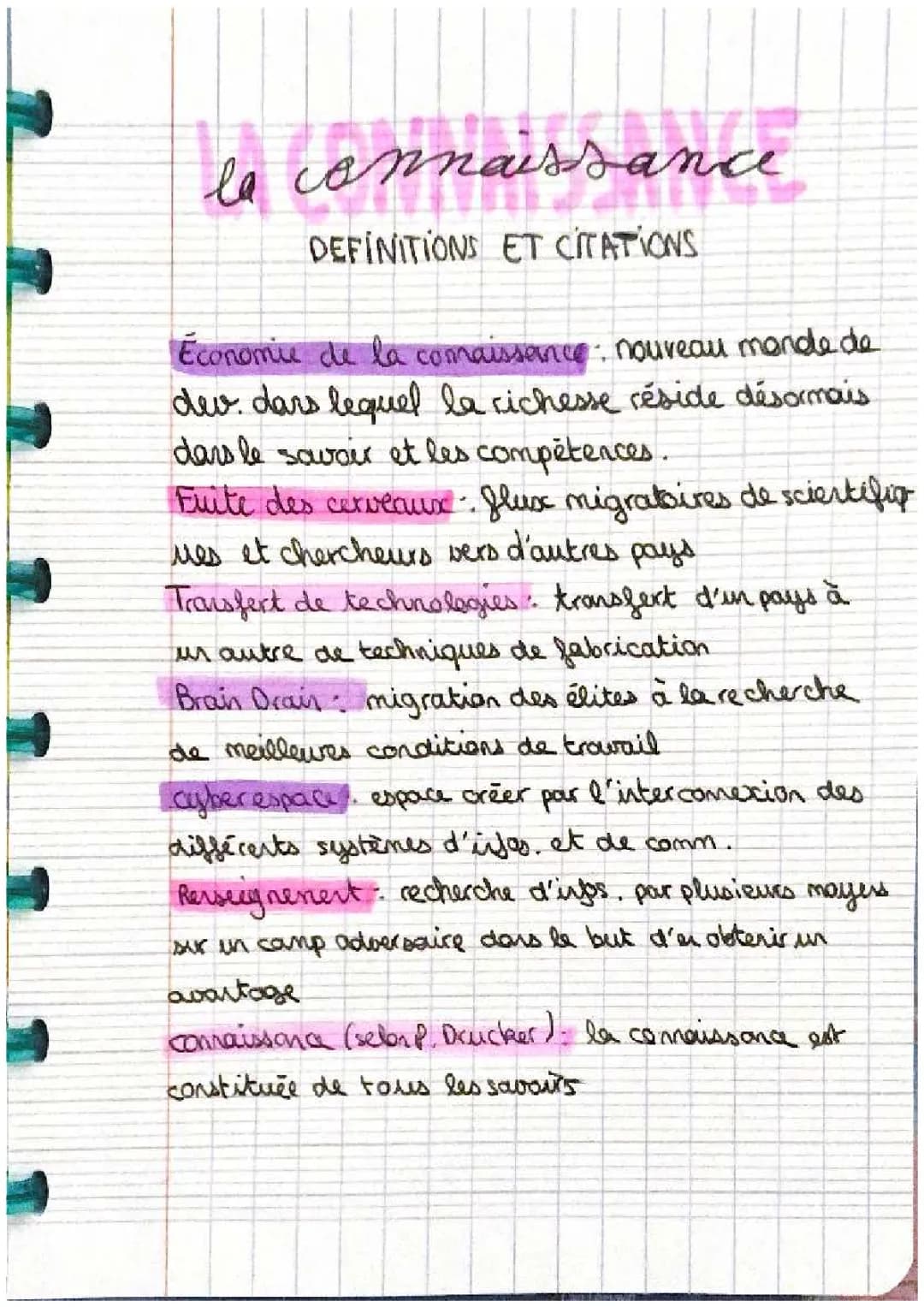 HGGSP LA CONNAISSANCE