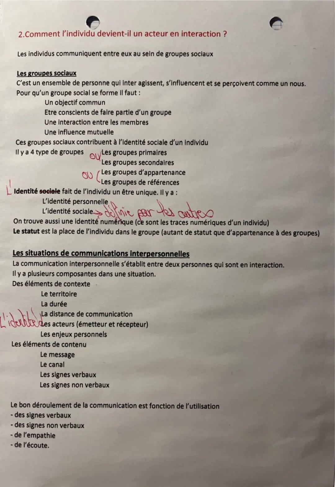 s.gestion (55)
Chapitre 1
L'identité et le fonctionnement de l'individu
1.Quels facteurs influencent le comportement de l'individu dans une
