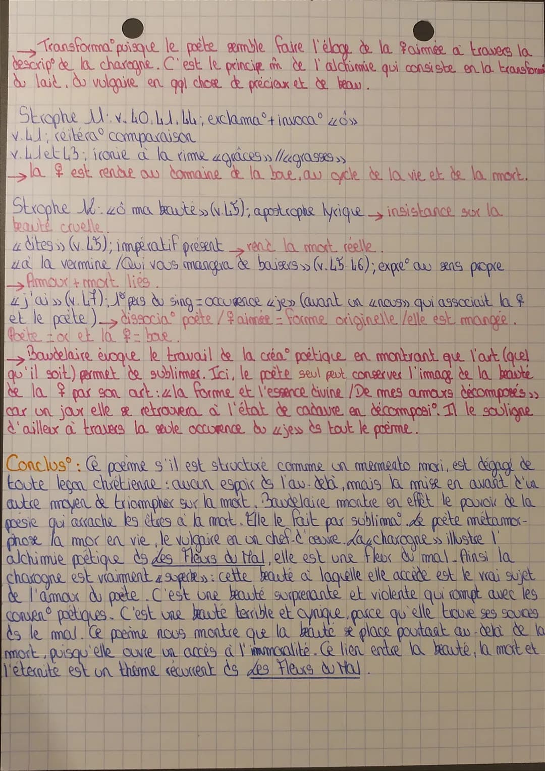 FRANCAIS
« Une Charogne», Baudelaire
S
Intro: Auteux: Baudelaire est un poète moderne et incompris du XXX ²9, il
fortent des Romantiques et 