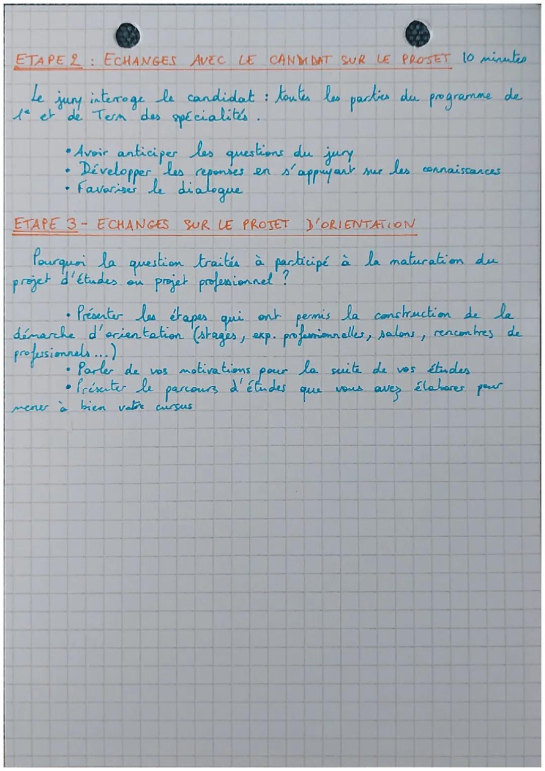 # GRAND ORAL
LES TROIS ETAPES DE L'ÉPREUVES

NOTATION: 20 points - coef. 10


DURÉE: 20 min (+ 20 mir de préparation).

JURY: formé par deux