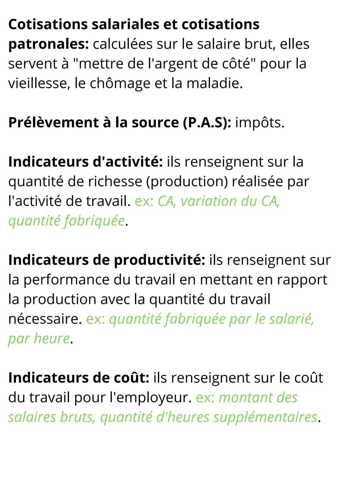 Sciences de Gestion et du
Numérique
Notions et Formules La rémunération et le coût
du travail
Notions
Salaire horaire de base: il résulte d'