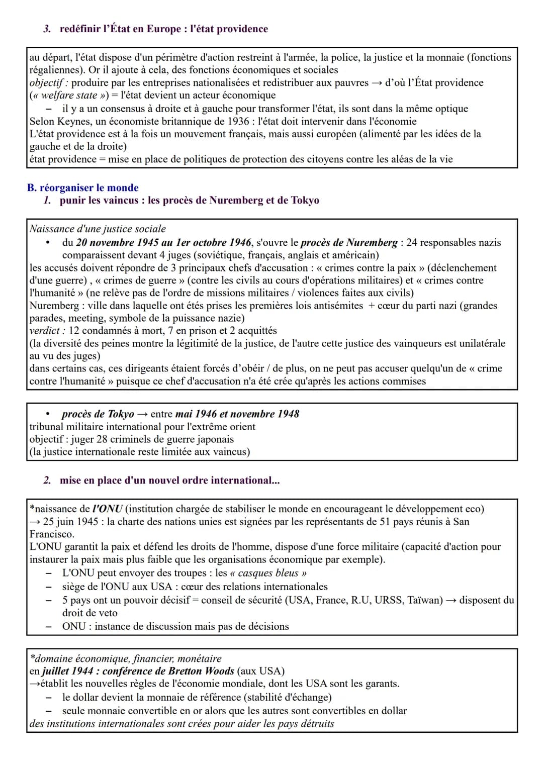 LE NOUVEAU MONDE DE L'APRES GUERRE: 1945-1973
1945 est marquée par la fin de la Seconde Guerre Mondiale. Cette guerre fût un traumatisme imm