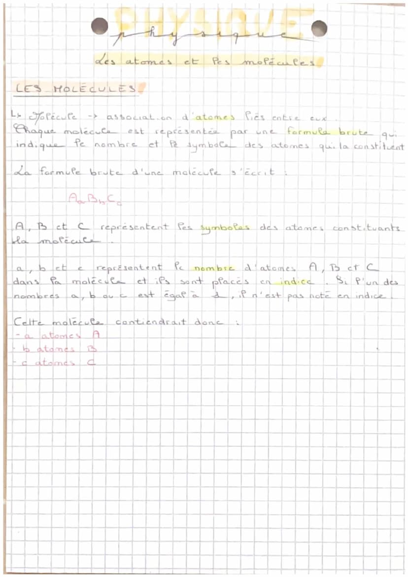 LES ATOMES
Lx La matière est constituée de tous petits grains de matière
appelés les atomes, de charge neutre
est
de P'ordre de
La taille de