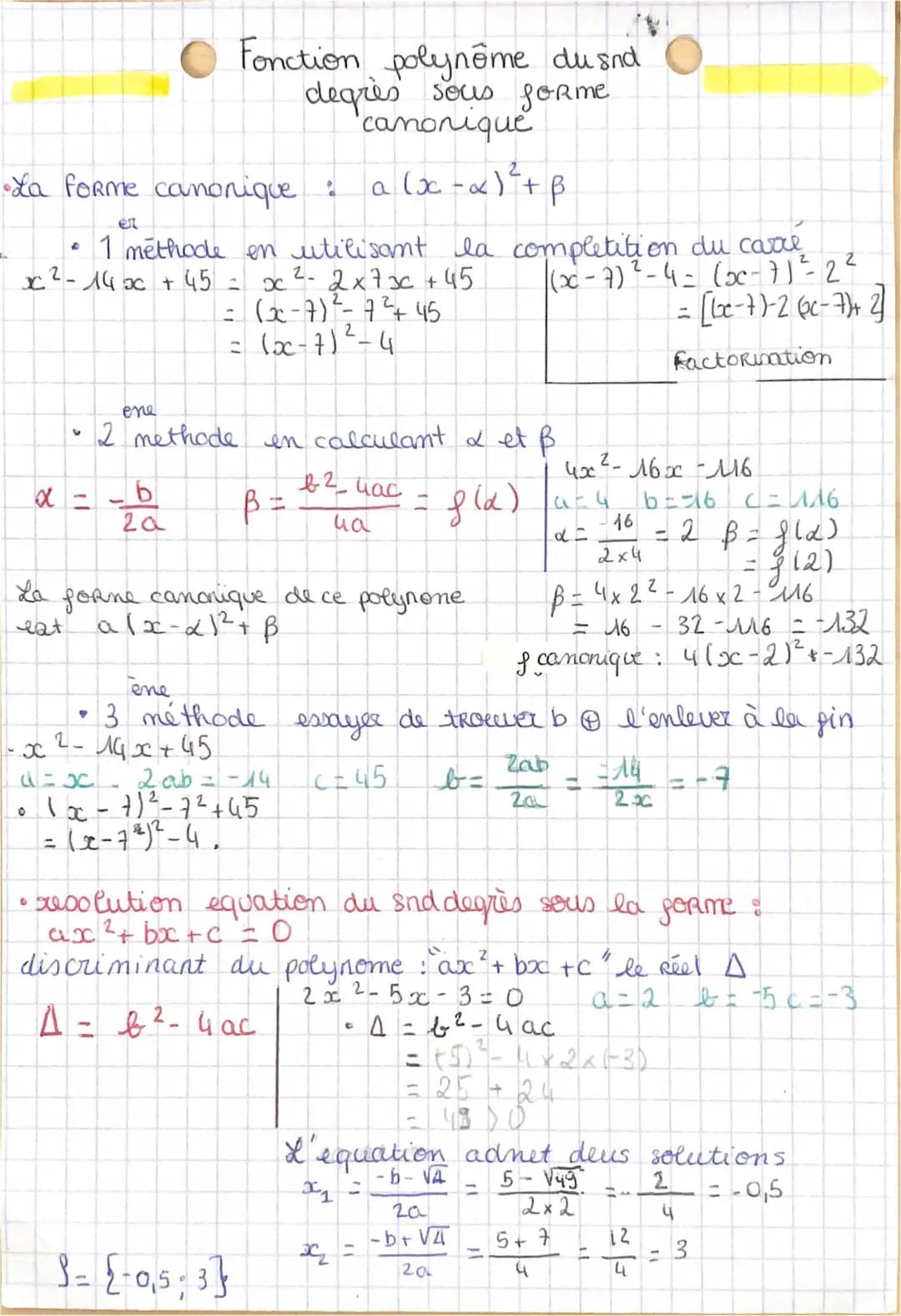 Découvre le Polynôme du Second Degré : Exercices Corrigés et Formules Simples