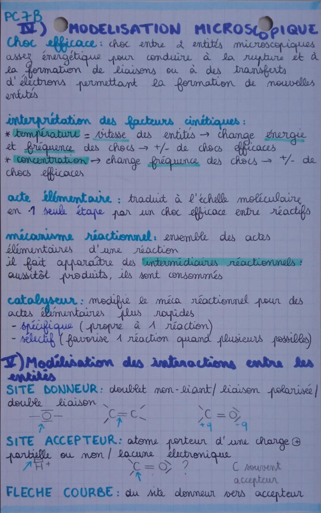 PC7A EVOLUTION TEMPORELLE
d'un système chimique
I) FACTEURS CINÉTIQUES
REACTIONS LENTES
* réaction rapide: semble terminée dès
reactifs sont