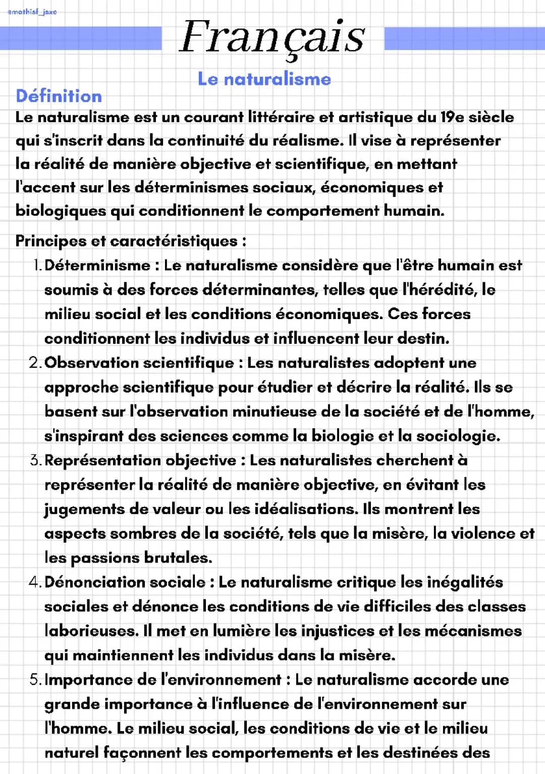 Le naturalisme 