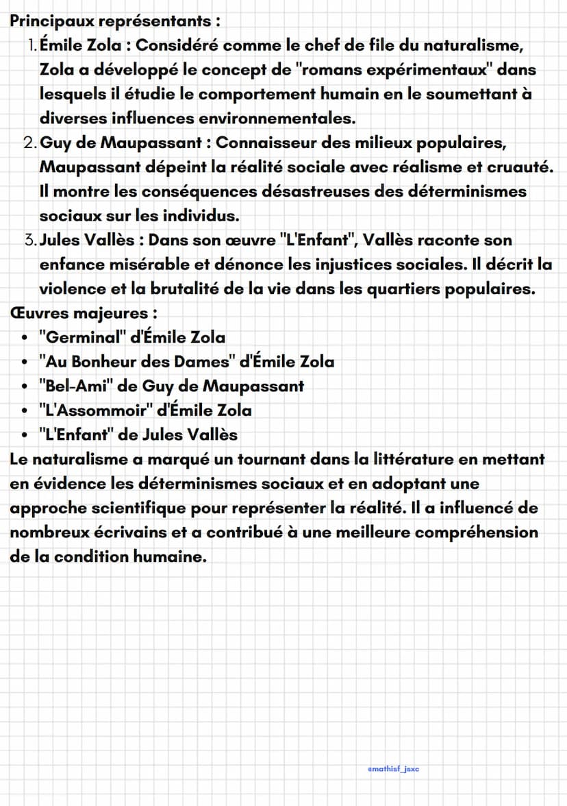 emathisf_jsxc
Français
Le naturalisme
Définition
Le naturalisme est un courant littéraire et artistique du 19e siècle
qui s'inscrit dans la 