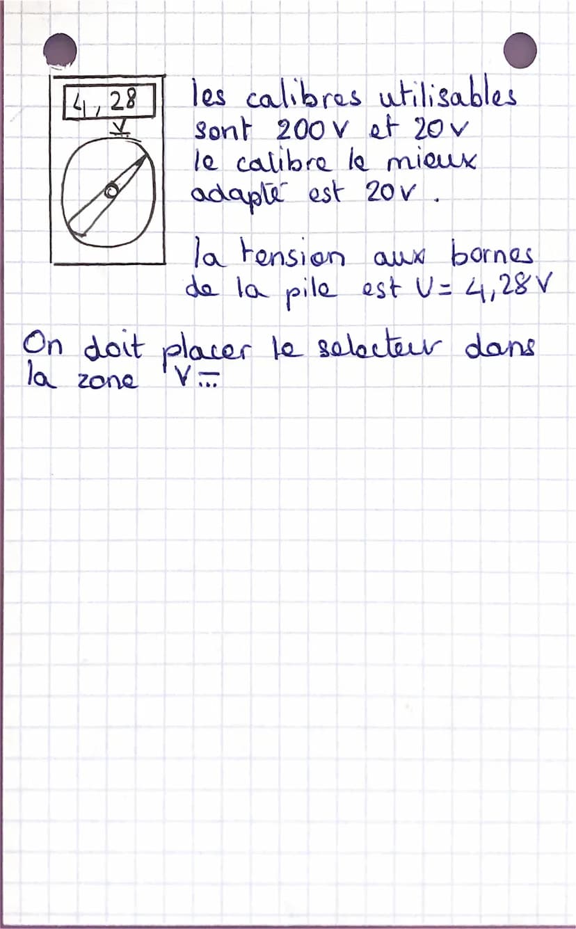 Phy
la tension électrique
la tension be mesure à l'aide
d'un voltmètre, il se branche en
derivation (deux boulles). I se
représente
G
+
We
q