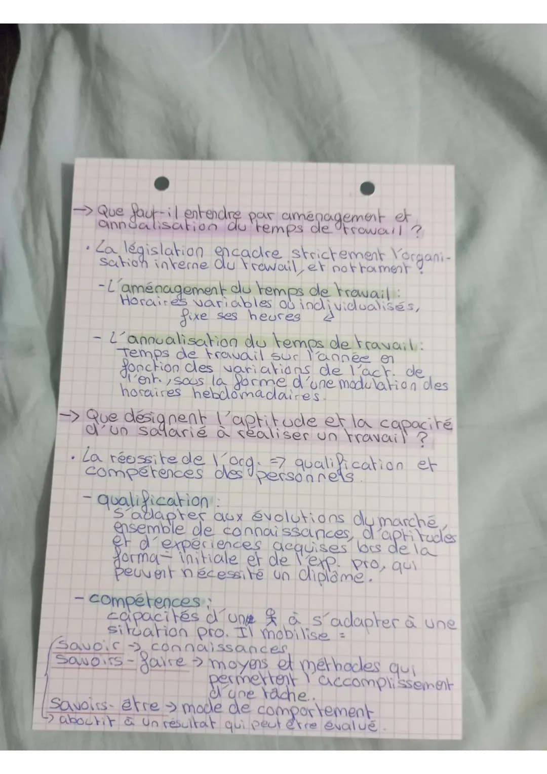 Chap. 5
Gestion
L'activité humaine, source de
Valeur pour Vorganisation
->Pourquoi faut-il prendre en compte les
conditions de travail dans 