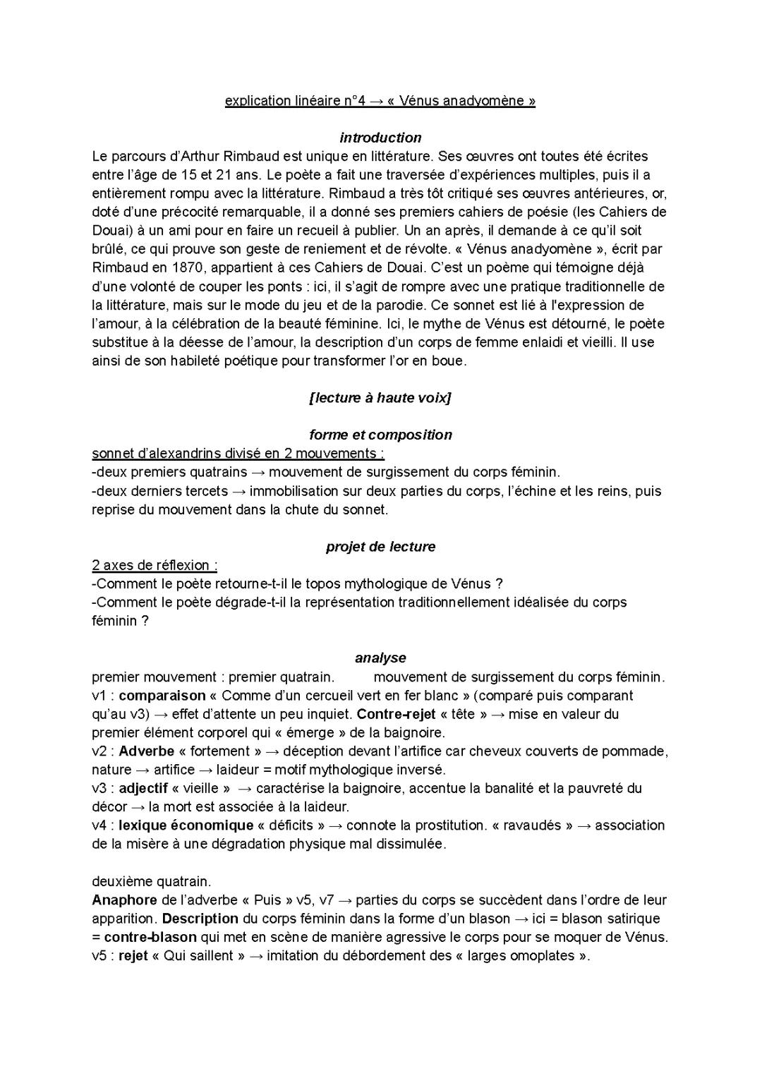 Vénus Anadyomène Analyse Linéaire - Thème, Mouvement et Plus!