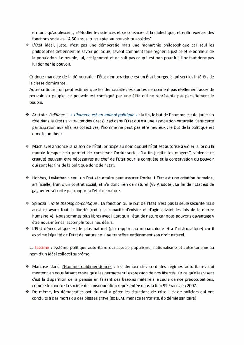 L'État
Définitions :
Antiquité notion assimilée à un régime politique (état démocratique, tyrannique ou d'une
monarchie), à une Nation ou un