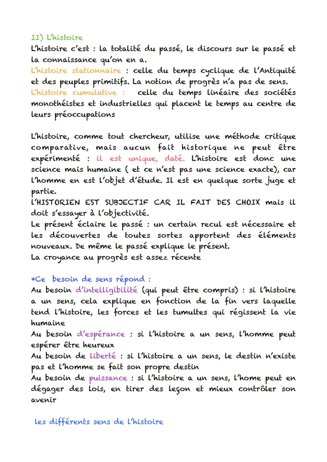 I) La religion
Dieu transcendant
Pascal : distingue le Dieu des philosophes et des savants du
Dieu sensible au coeur qui se révèle aux homme